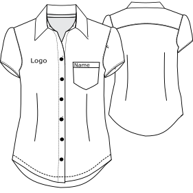 Patron ropa, Fashion sewing pattern, molde confeccion, patronesymoldes.com Shirt 9044 UNIFORMS Shirts